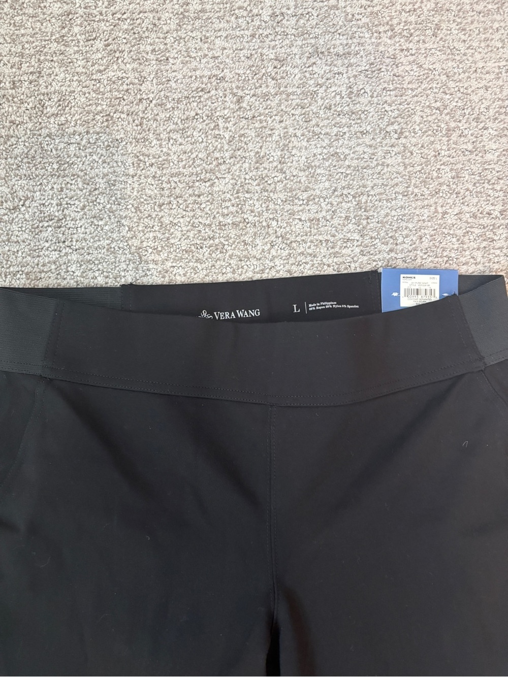 Vera Wang Black Stretch Skinny Mid-Rise Pants Size Large - Picture 2 of 5
